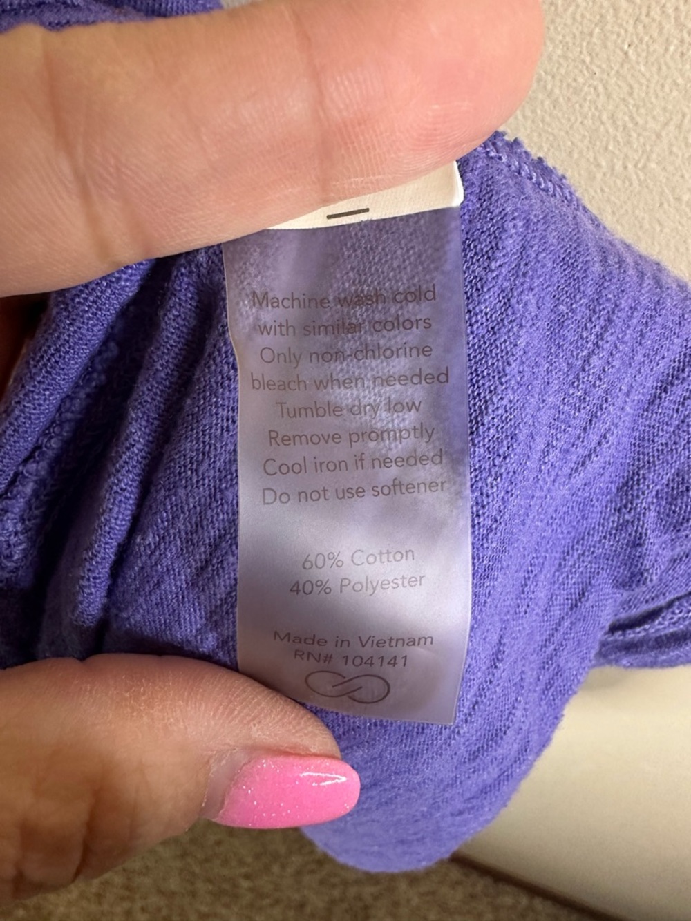 CALIA SMALL Purple Open Back Yoga Tank Top - P2P 18” - Picture 5 of 5